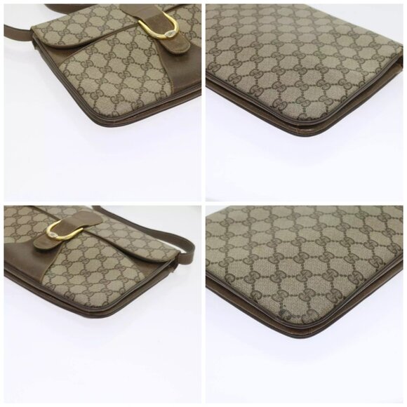 GUCCI GG Supreme Shoulder Bag PVC Leather Beige Auth - Picture 16 of 16